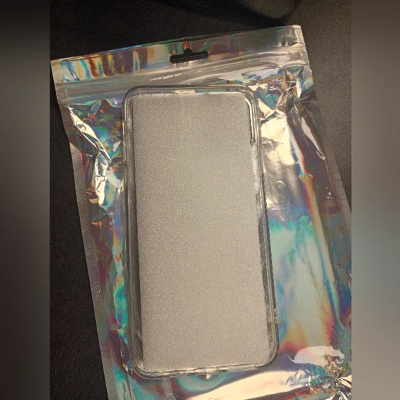 iPhone 11 Pro Max Silver Iridescent Glossy Plastic Back Case Cover - Picture 7 of 8